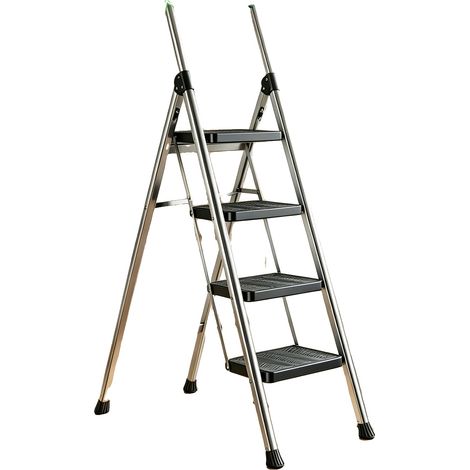 Escalera retráctil, diseño de 4 peldaños, características antideslizantes, escalera de 4 peldaños (1/5)