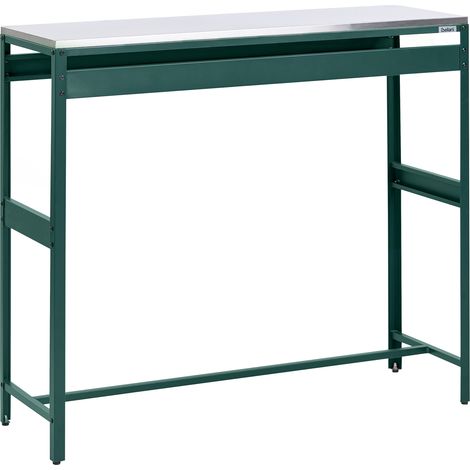 Mesa de bar para jardín de acero tablero de acero inoxidable cocina exterior verde Maenza