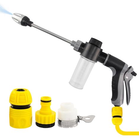 Nettoyeur haute pression portable pour voiture avec jets réglables Nettoyeur haute pression multifonctionnel pour voitures Idéal pour le nettoyage extérieur, le jardin et l'entretien. (1/5)