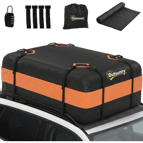 Galerie de toit étanche 425 litres pour voitures, orange (1/5)