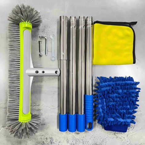Kit de brosses de nettoyage pour piscine de 17 pouces – Brosse de nettoyage pour fond et algues à extrémités arrondies vert (1/3)