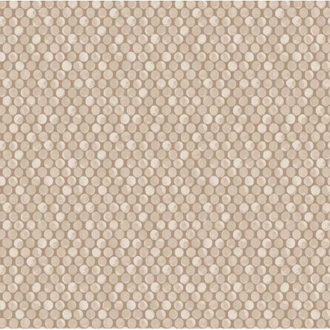 Taupe Beige Dot Wallpaper Smooth Circular Spots Geometric Pattern Paste The Wall