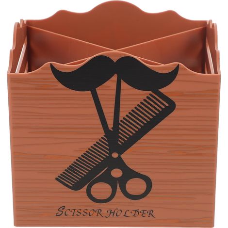 Boîte de Rangement à Fentes Multiples pour Outils de Coiffure en Plastique Grosse Capacité, Organise Peignes et Ciseaux, Usage Hôtel et Maison, pour Coiffeurs (1/5)