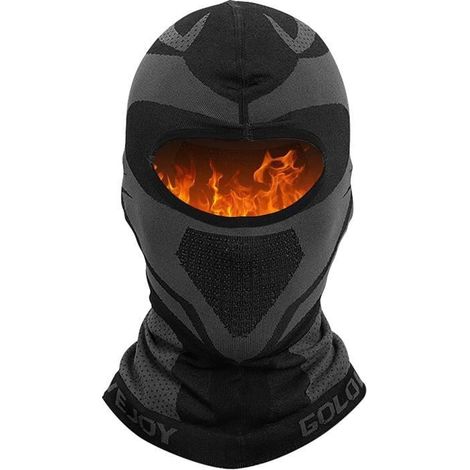 Cagoule Moto Noir Balaclava Ski Cyclisme Masque Motocross VTT ,Respirant Cache-Cou Chaud Masque Vent Au Chaud Taille Universelle (1/4)