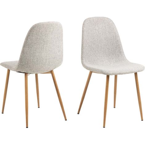 Chaise Celia gris clair/naturel (1/5)