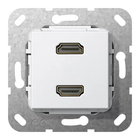 Gira HDMI 2f Compl. Insertable Blanco puro [567103], 5671 03