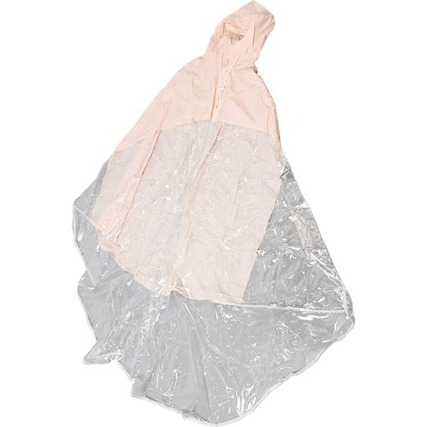 Poncho imperméable pour véhicule électrique, usage unique parent-enfant, avec capuche, kaki, taille 3XL. (1/5)