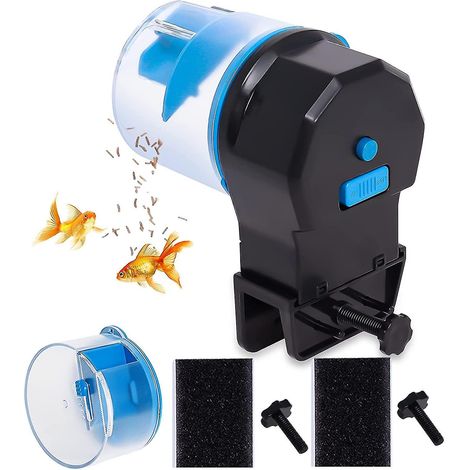 Distributeur automatique de nourriture pour poissons, minuteur électrique, adapté aux aquariums, petits poissons et tortues (beige)