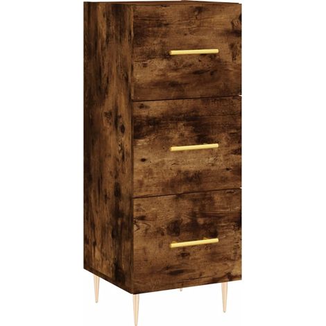 Maison Exclusive - Credenza Rovere Fumo 34,5x34x90 cm in Legno Multistrato