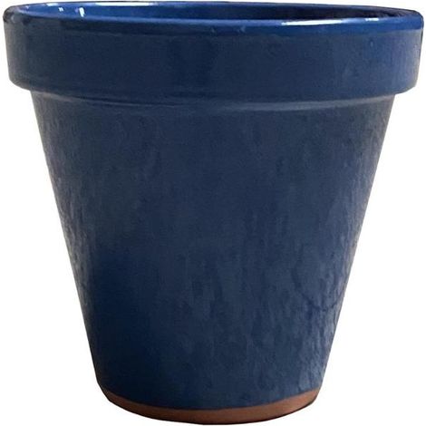 KORMAX maceta ceramica color azul 25x26,5 cm , Maceta cerámica color azul 25 x 26,5 cmFabricado en arcilla esmaltada de alta calidadColor azulIdeal para su patio, jardí
