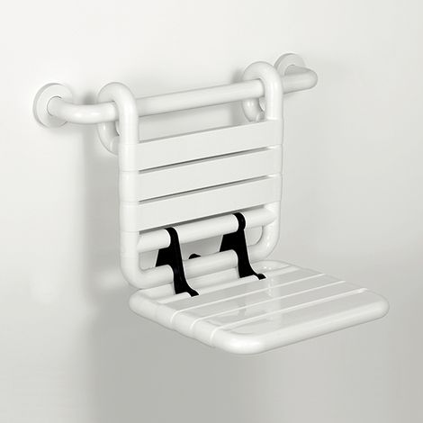 pba 01 Siège de douche, suspendu 380x480x430mm assise rabattable, en nylon (1/3)