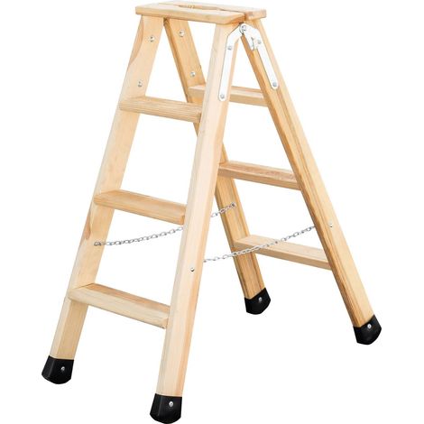 MUNK Holz Stufen-Stehleiter 2x4 Stufen (1/4)
