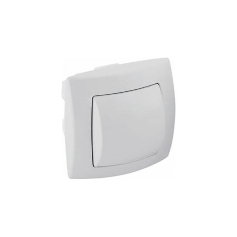 Geberit – Bouton poussoir pneumatique pour WC simple touche – Commande encastrée – Finition blanche – Rosace carrée 10,8 x 10,8 cm