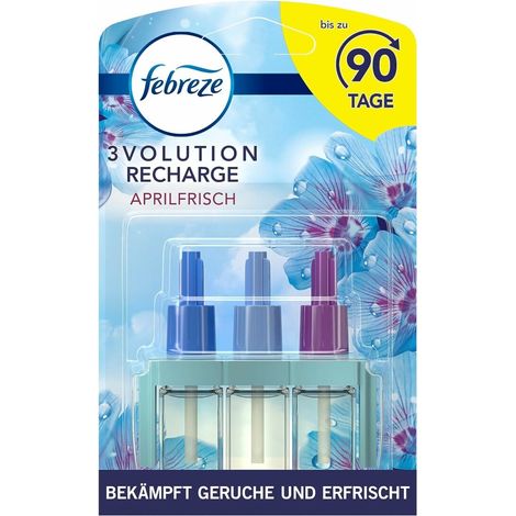 Febreze 3Volution Duftstecker Lenor Aprilfrisch, Nachfüller, Raumduft und Lufterfrischer