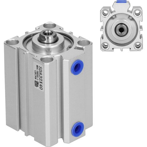 Cylindre Pneumatique Double Effet en Aluminium Léger, Alésage 32mm, Course 40mm, Accessoire pour Systèmes Pneumatiques