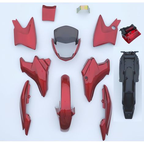 Kit carrozzeria, carenatura, parafango, kit laterale, Yamaha YBR 125 YBR125 14-17 (1/4)