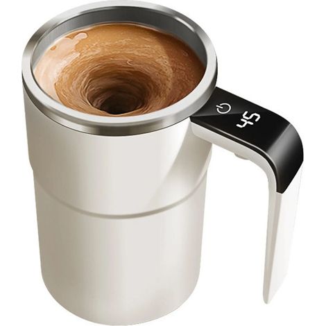 Mug électrique 380 ml, étanche IP67, compatible avec les aliments, rechargeable par USB, tasse à thé magnétique automatique (1/3)
