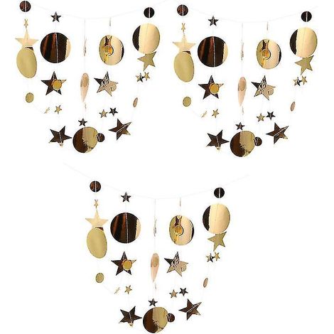 Guirlande de 3 étoiles miroir