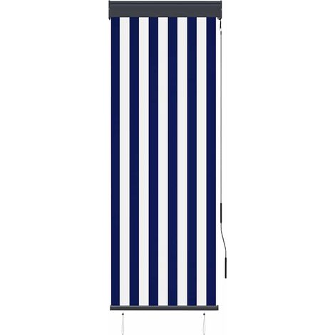 Maison Exclusive - Tenda a Rullo per Esterni 60x250 cm Blu e Bianca