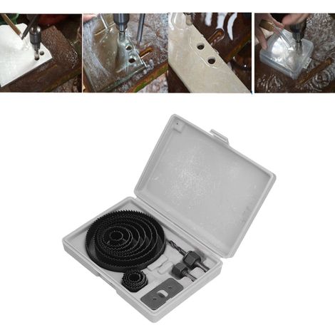 Kit de scie cloche pour le travail du bois, spot encastré, planche de bois mince, plaque de plâtre PVC, outils de perçage pour la décoration. (1/5)