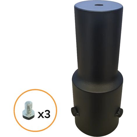 TRADE SHOP - Adattatore Per Braccio Faro Lampione Stradale In Metallo Nero Con 3 Viti Fissaggio Pt-58mm -