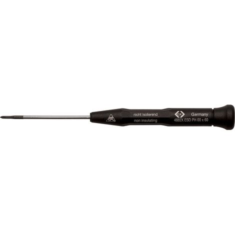 C.K  T4882X000ES ESD Kreuzschlitz-Schraubendreher PH 000 Klingenlänge: 60 mm DIN EN 61340-2