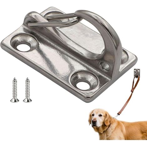 Dog tow rope hook, robust, wall-mounted, escape-proof parking hook with cute design, suitable for large and small dogs outdoors, indoors, in the garden, etc. (1/5)