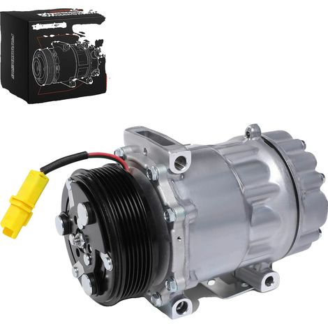 Compresseur de climatisation, diamètre de poulie 105 mm, compatibilité avec CITROËN DS PEUGEOT, nombre de nervures 6, réfrigérant R134a, tension nominale 12 V (1/5)