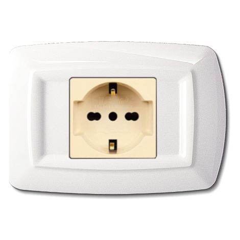 Placca Tondo' Per Unel Centrale Bianco ( Elettrocanali Cod. Ecl2599Wh )
