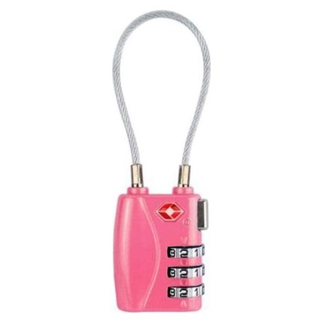 Cadenas de Verrouillage 1 pièces 3 Chiffres Large Manille Combinaison Cadenas Code réinitialisable Petit tiroir à Bagages Serrure Mot de Passe Serrure-Rose (1/5)