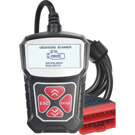 Scanner De Diagnostic De Voiture, écran LCD, Réponse Rapide, Anti-dérapant, Lecteur De Code D'erreur De Moteur De Véhicule Portable en 7 Langues (15 X 8 X 5 Cm) (1/5)