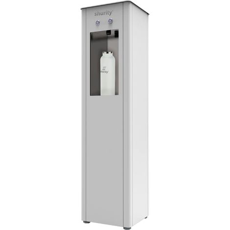 Dispenser Acqua Refrigerata a Colonna Shurity Kubica con Filtrazione, Bianco – 2 vie Liscia ambiente e fredda (1/3)