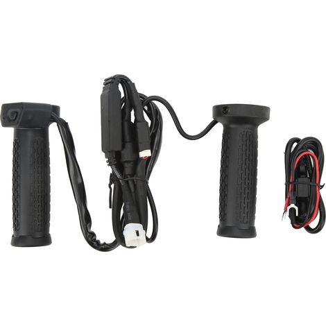 Poignées chauffantes électriques 1 paire, 5 vitesses réglables, grip moto ATV, couvre-mains chauds, guidon 22 mm, antidérapant. (1/5)