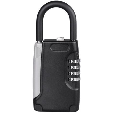 Boîte à clés avec Anse, Code à 4 Chiffres, extérieur, Petit boîtier à clefs,Mot de passe keybox installation gratuite portable keybox b & B décoration mot de passe boîte de rangement boîte d'assurance (1/5)
