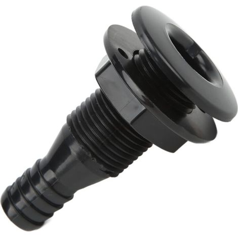Traversant la Coque Raccords de Coque Droits pour Bateaux 5/8 Accessoire de Connecteur de Tuyau de Résistance aux Chocs Droit pour Bateaux Marines(le noir) (1/5)