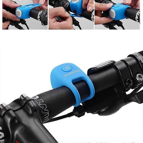 Compatible avec les sonnettes et klaxons de vélos électriques ROCKBROS, les sonnettes de guidon de VTT étanches avec coques en silicone, les sonnettes à économie d'énergie et les accessoires de vélo. (1/5)