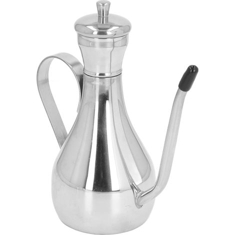Bouteille d'huile d'olive en acier inoxydable 304, pot à vinaigre pour la cuisine, bouteille pour sauce soja et assaisonnement, 350 ml (1/5)
