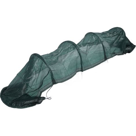 Tunnel Serre Mobile File de Culture 3m Protection Plante Polyvalente Voile Ombrage Jardin Légumes Fleurs Hausse PE Acier Vert Foncé Filet 300x45x45cm (1/5)