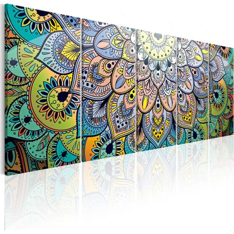 Tableau Imprimé "Mandala : Peacock's Tail" 90 x 225 cm (1/2)