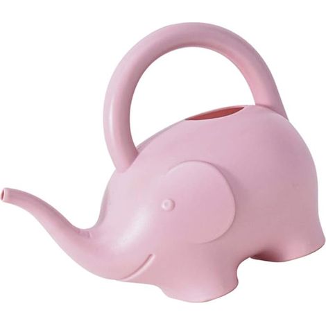Arrosoir éléphant pour enfants – 1 L – Plastique – Décoration de jardin – À poser – Rose (1/5)
