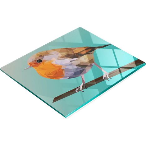 Pannello decorativo multifunzionale da cucina in vetro temperato Robin 60x52 cm (1/5)