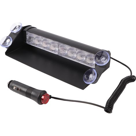 Feu Stroboscope Voiture Rouge Bleu Ventouse LED Flash Puissant Lampe Avertissement Lunette Arrière Signal Danger 12V (1/5)