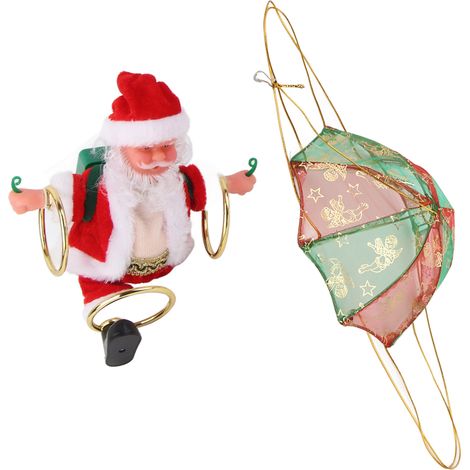 Weihnachtliche Fallschirm-Dekorationen, niedliche Formen, sicher und umweltfreundlich, aus Polycarbonat-Fleece. Hängende Weihnachtsdekoration, Kinderfallschirm. (1/5)