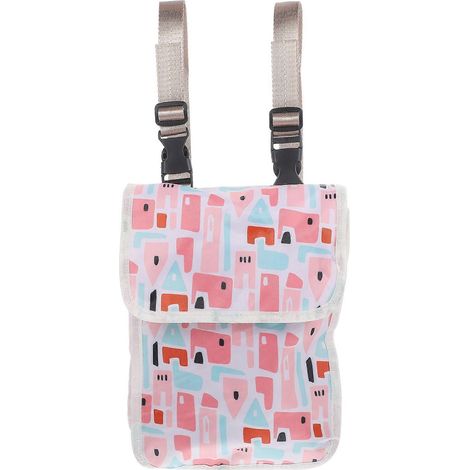 Sacoche de guidon pliable pour vélo électrique, sacoche avant pour vélo, sacoche avant suspendue pour scooter, pochette de rangement suspendue-23X17X5CM-Pink