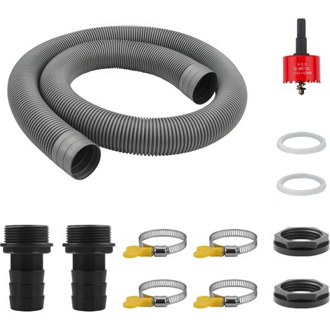Rainwater Recovery Kit for Rainwater Tanks Contains Garden Hose 100 cm Hose End 32 mm Lock Nut for Rainwater Barrel Water Tanks (1/5)