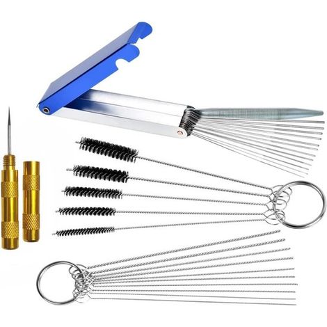 Kit de limpieza de carburador: 13 cables, 10 agujas, 5 cepillos (1/5)