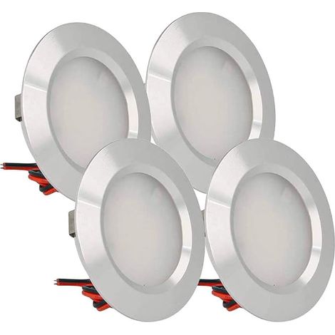 mini spots LED encastrables ronds slim 3 W CC 12 V 24 V trou 50 mm éclairage cuisine salle bain camping-car (1/5)