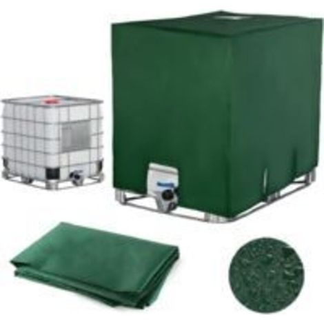 IBC 1000L Tank Cover – Durable 210D Oxford Fabric – UV and Algae Protection – Dimensions 120 x 100 x 116 cm – Green (1/5)