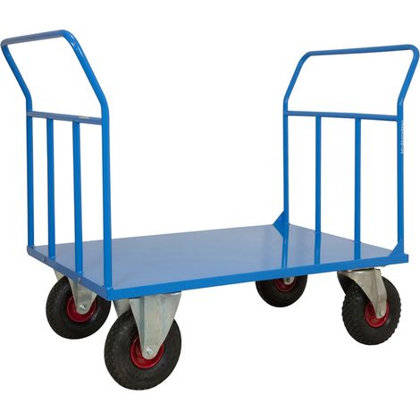 Pianale Maxi con Doppia Sponda e Ruote Pneumatiche con freno