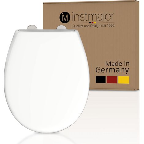 Abattant WC ovale en duroplast blanc avec frein de chute - WHITE (1/5)